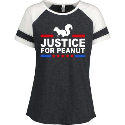 Justice For Peanut The Squirrel 2024 Enza Ladies Jersey Colorblock Tee