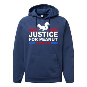 Justice For Peanut The Squirrel 2024 Performance Fleece Hoodie