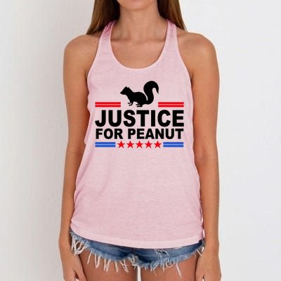 Justice For Peanut The Squirrel 2024 Women's Knotted Racerback Tank