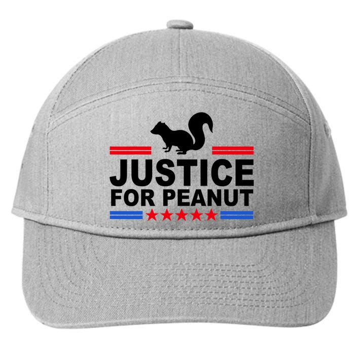 Justice For Peanut The Squirrel 2024 7-Panel Snapback Hat