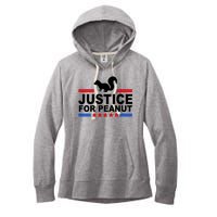 Justice For Peanut The Squirrel 2024 Women's Fleece Hoodie