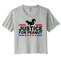 Justice For Peanut The Squirrel 2024 Women's Crop Top Tee