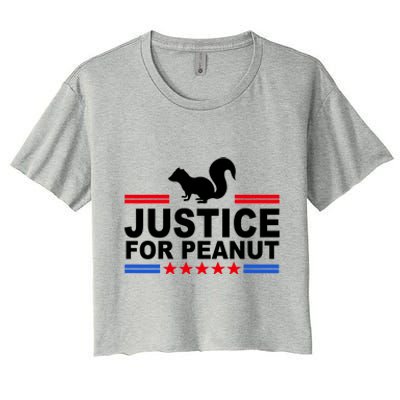 Justice For Peanut The Squirrel 2024 Women's Crop Top Tee