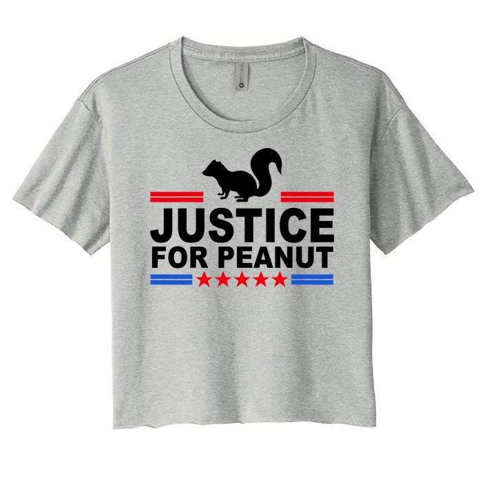 Justice For Peanut The Squirrel 2024 Women's Crop Top Tee