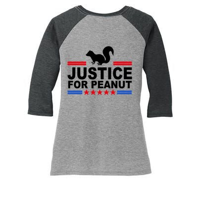 Justice For Peanut The Squirrel 2024 Women's Tri-Blend 3/4-Sleeve Raglan Shirt