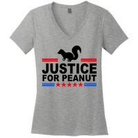 Justice For Peanut The Squirrel 2024 Women's V-Neck T-Shirt
