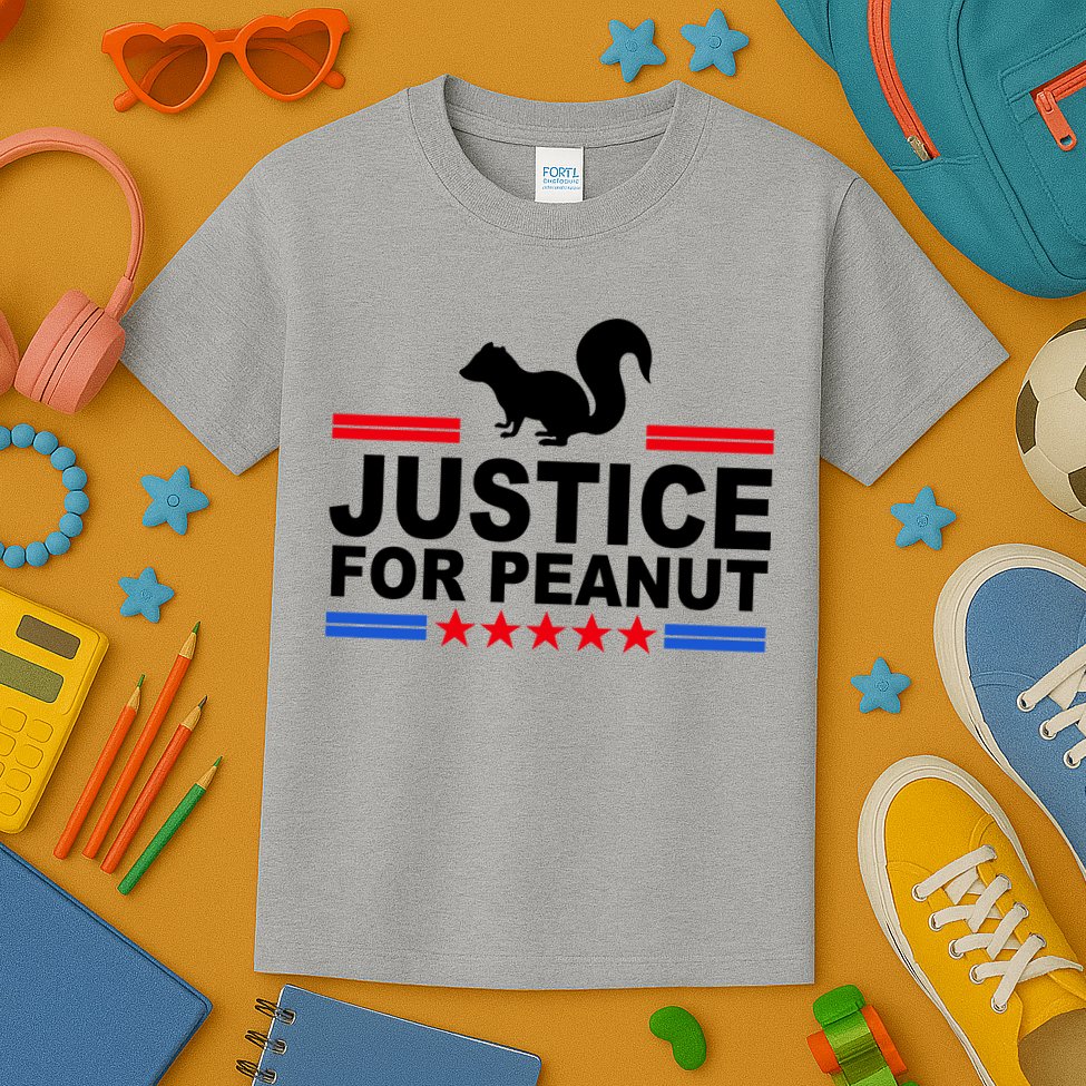 Justice For Peanut The Squirrel 2024 Kids T-Shirt