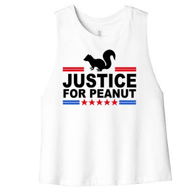 Justice For Peanut The Squirrel 2024 Women's Racerback Cropped Tank