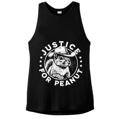 Justice For Peanut The Squirrel P’Nut Pnut Peanut Squirrel Ladies PosiCharge Tri-Blend Wicking Tank
