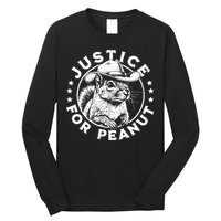 Justice For Peanut The Squirrel P’Nut Pnut Peanut Squirrel Long Sleeve Shirt