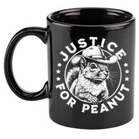 Justice For Peanut The Squirrel P’Nut Pnut Peanut Squirrel 11oz C Handle Ceramic Mug