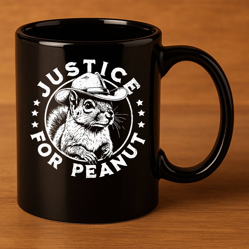 Justice For Peanut The Squirrel P’Nut Pnut Peanut Squirrel 11oz C Handle Ceramic Mug