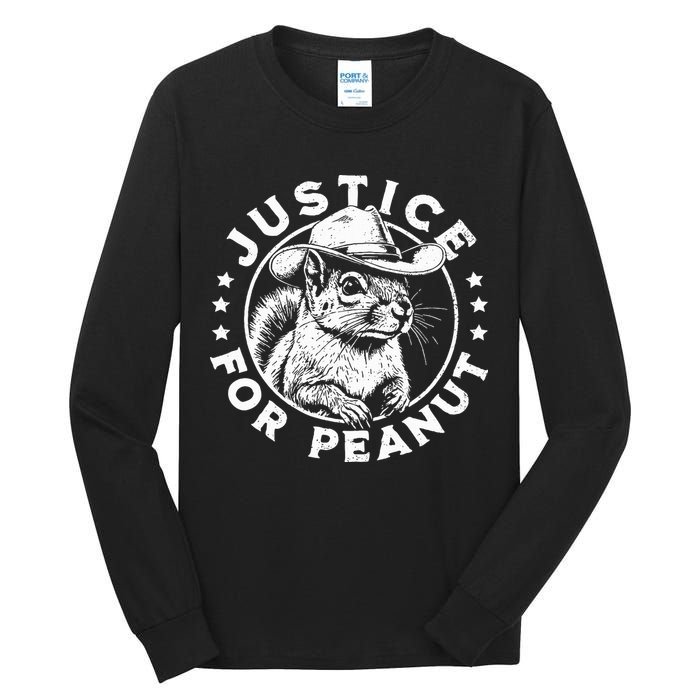 Justice For Peanut The Squirrel P’Nut Pnut Peanut Squirrel Tall Long Sleeve T-Shirt