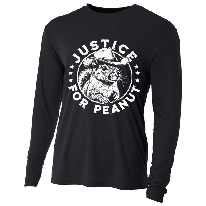 Justice For Peanut The Squirrel P’Nut Pnut Peanut Squirrel Cooling Performance Long Sleeve Crew