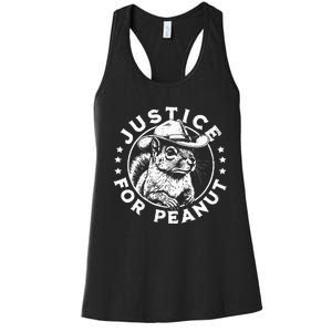 Justice For Peanut The Squirrel P’Nut Pnut Peanut Squirrel Women's Racerback Tank