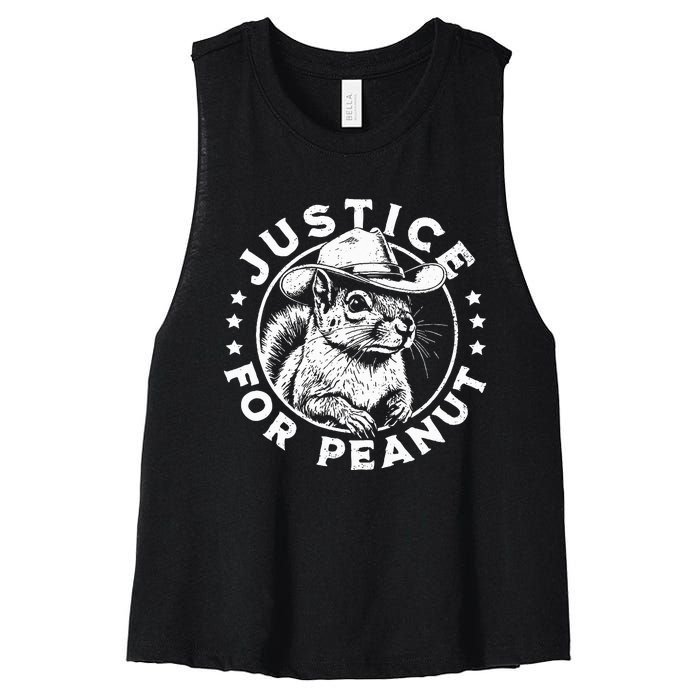 Justice For Peanut The Squirrel P’Nut Pnut Peanut Squirrel Women's Racerback Cropped Tank