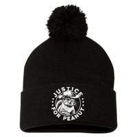 Justice For Peanut The Squirrel P’Nut Pnut Peanut Squirrel Pom Pom 12in Knit Beanie