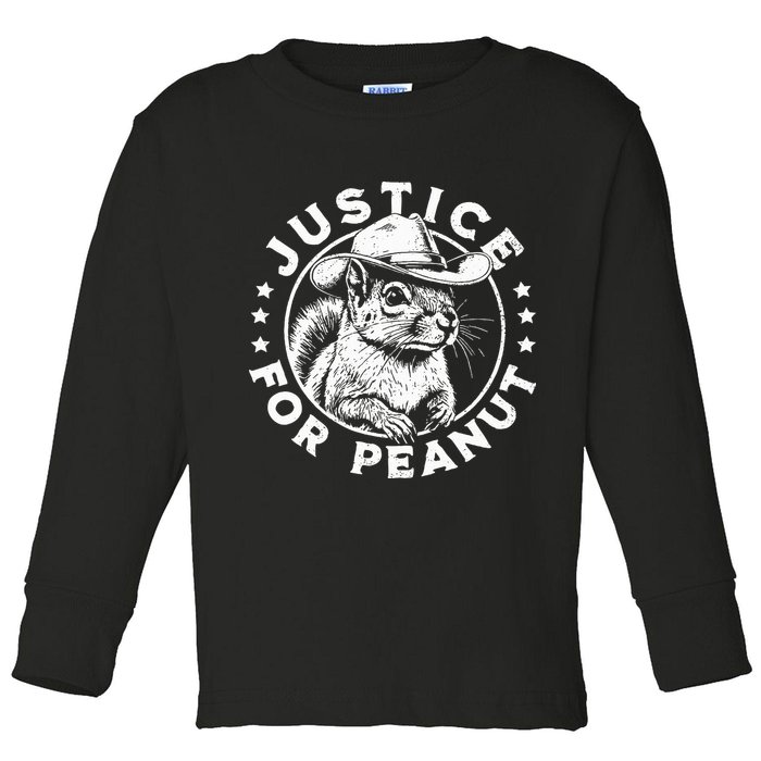 Justice For Peanut The Squirrel P’Nut Pnut Peanut Squirrel Toddler Long Sleeve Shirt