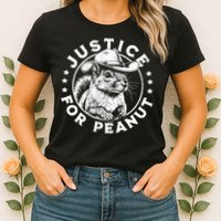 Justice For Peanut The Squirrel P’Nut Pnut Peanut Squirrel Womens T-Shirt