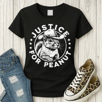 Justice For Peanut The Squirrel P’Nut Pnut Peanut Squirrel Womens T-Shirt