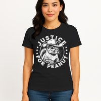 Justice For Peanut The Squirrel P’Nut Pnut Peanut Squirrel Womens T-Shirt