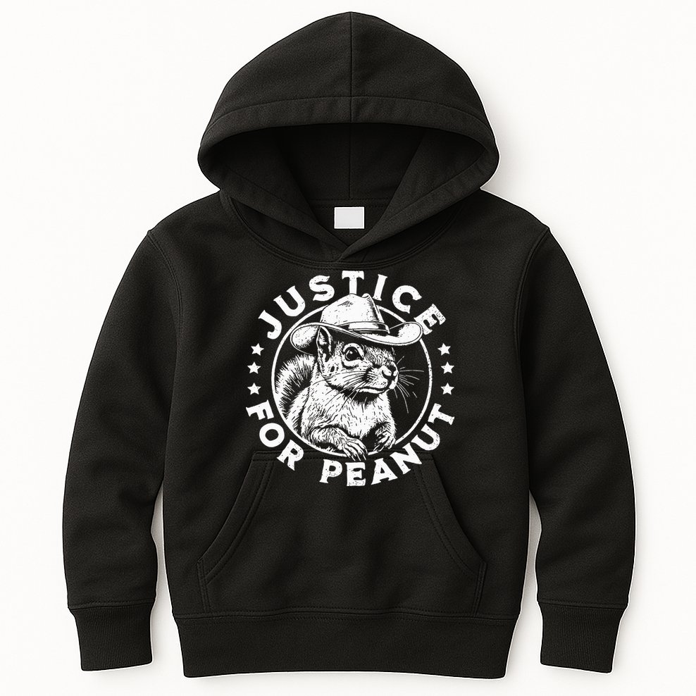 Justice For Peanut The Squirrel P’Nut Pnut Peanut Squirrel Kids Hoodie