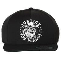 Justice For Peanut The Squirrel P’Nut Pnut Peanut Squirrel Wool Snapback Cap