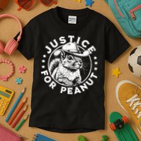 Justice For Peanut The Squirrel P’Nut Pnut Peanut Squirrel Kids T-Shirt