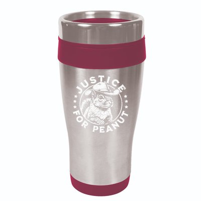 Justice For Peanut The Squirrel P’Nut Pnut Peanut Squirrel 16oz Travel Tumbler