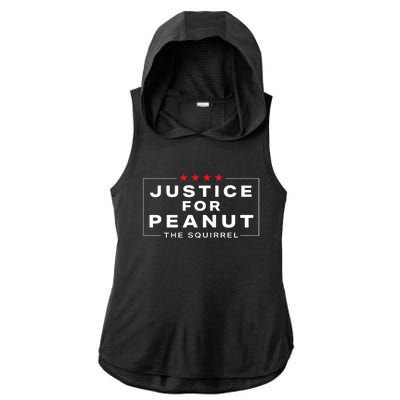 Justice For Peanut Ladies PosiCharge Tri-Blend Wicking Draft Hoodie Tank