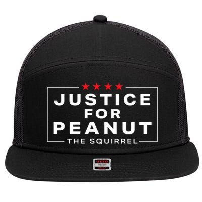 Justice For Peanut 7 Panel Mesh Trucker Snapback Hat