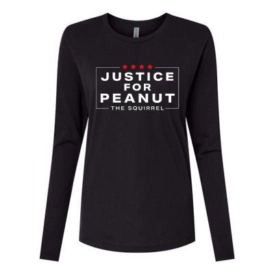 Justice For Peanut Womens Cotton Relaxed Long Sleeve T-Shirt