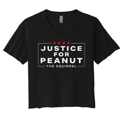 Justice For Peanut Women's Crop Top Tee