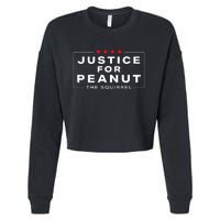 Justice For Peanut Cropped Pullover Crew