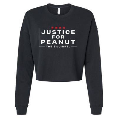 Justice For Peanut Cropped Pullover Crew