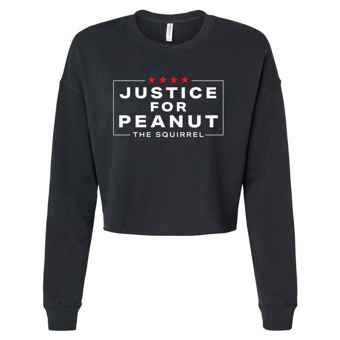 Justice For Peanut Cropped Pullover Crew