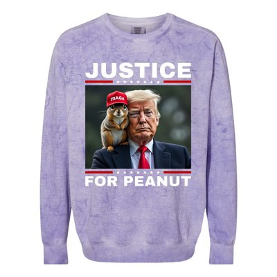 Justice For Peanut Colorblast Crewneck Sweatshirt