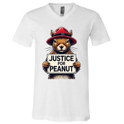 Justice For Peanut V-Neck T-Shirt