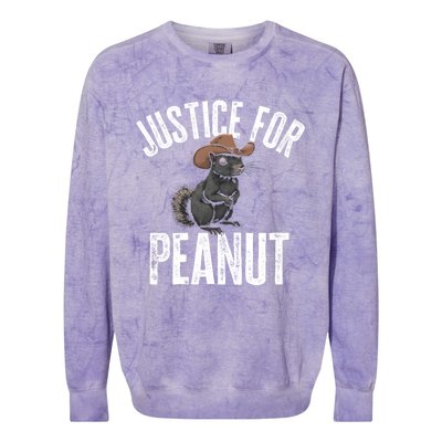 Justice For Peanut Colorblast Crewneck Sweatshirt