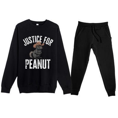 Justice For Peanut Premium Crewneck Sweatsuit Set