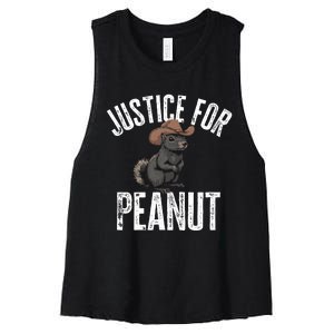 Justice For Peanut Women's Racerback Cropped Tank