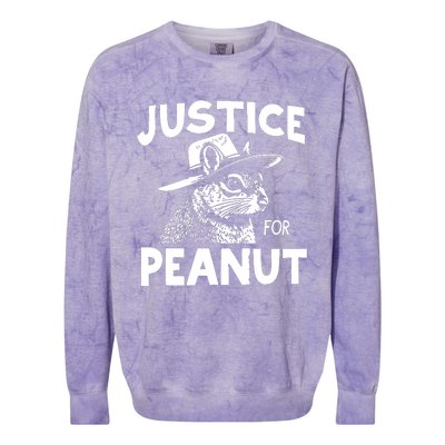 Justice For Peanut Colorblast Crewneck Sweatshirt