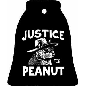 Justice For Peanut Ceramic Bell Ornament