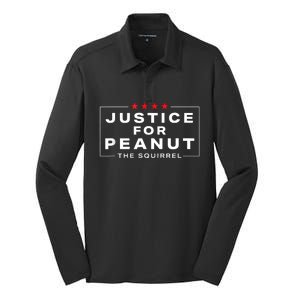 Justice For Peanut The Squirrel Peanut Squirrel Silk Touch Performance Long Sleeve Polo