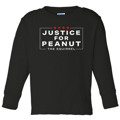 Justice For Peanut The Squirrel Peanut Squirrel Toddler Long Sleeve Shirt