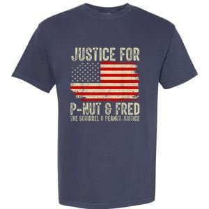 Justice For Pnut And Fred The Squirrel And Peanut Justice Garment-Dyed Heavyweight T-Shirt