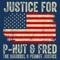 Justice For Pnut And Fred The Squirrel And Peanut Justice Flat Bill Trucker Hat