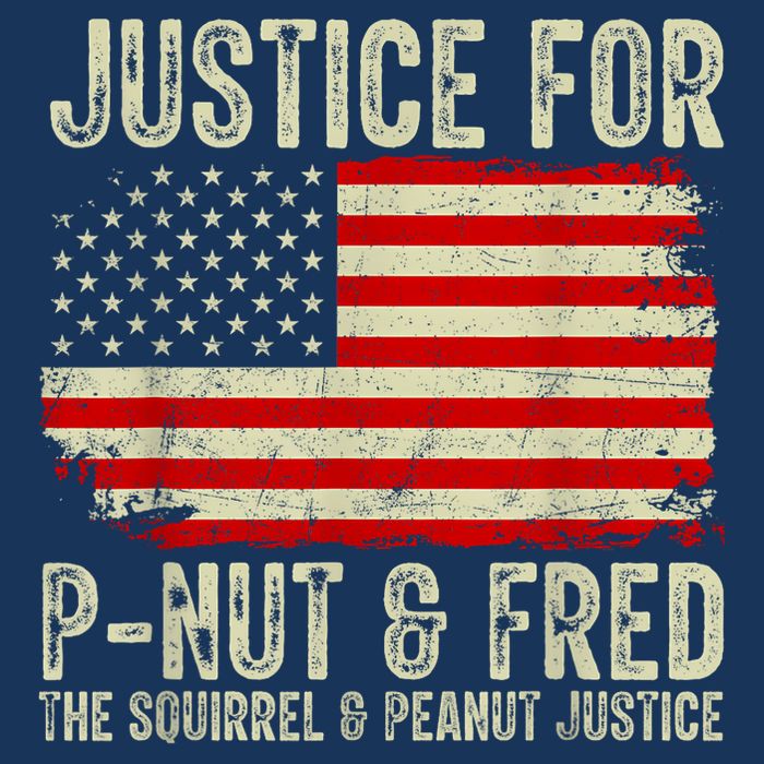 Justice For Pnut And Fred The Squirrel And Peanut Justice Flat Bill Trucker Hat