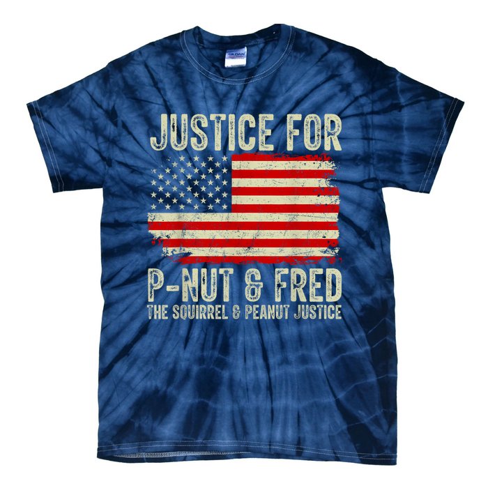 Justice For Pnut And Fred The Squirrel And Peanut Justice Tie-Dye T-Shirt