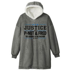 Justice For Pnut & Fred The Squirrel And The Raccoon Hooded Wearable Blanket